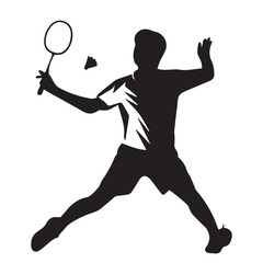 Man Badminton Sport Silhouette