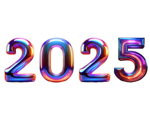 neon new year 2025 illustration
