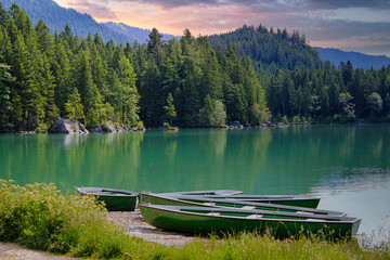 Obraz premium Hintersee near Berchtesgaden, Bavaria.