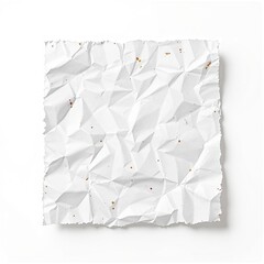 Obraz premium Single sheet of crumpled white paper with coffee stains, paper damage, ink blots, office accidents,