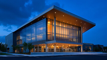 Obraz premium A contemporary performing arts center designed for theater and music.