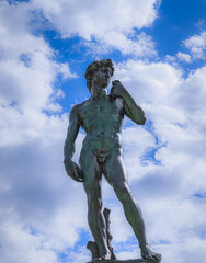 Replica of Michelangelo's David at Piazzale Michelangelo in Florence, Italy