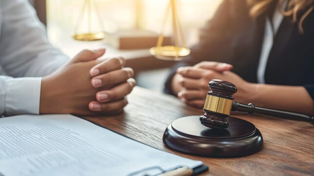 end-of-life law, Latina attorney guiding a client through end-of-life regulations, warm and supportive environment