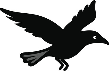 Obraz premium a crow bird beautiful design silhouette art 