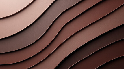 Obraz premium Textured layers of rich brown hues gracefully curve and intertwine, capturing the essence of a warm and inviting environment