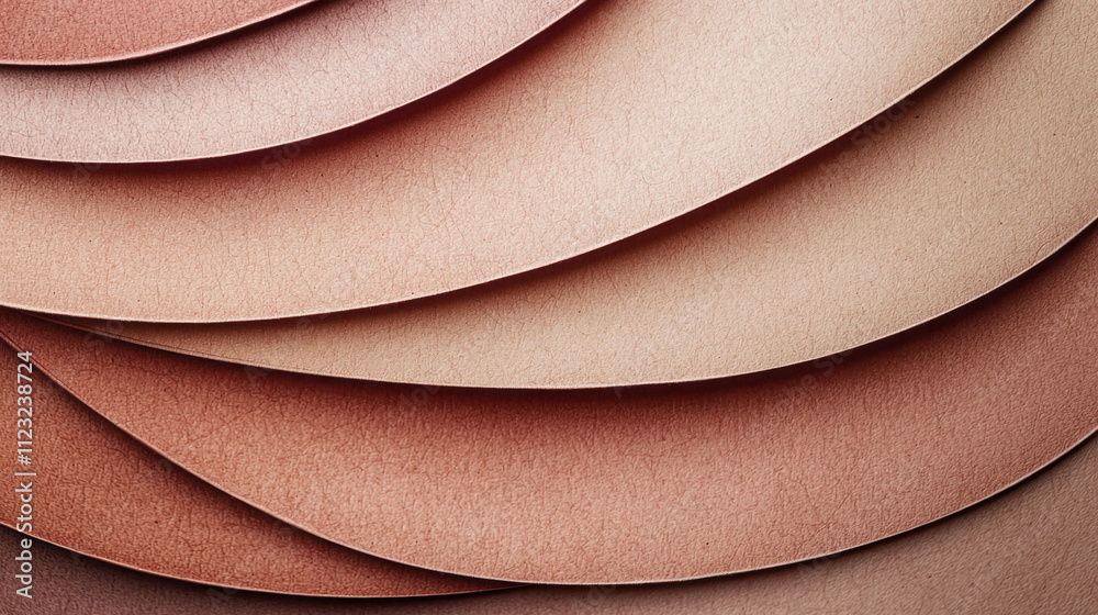 Aufkleber layers of mocha paper create a sophisticated and contemporary design, emphasizing smooth textures an
