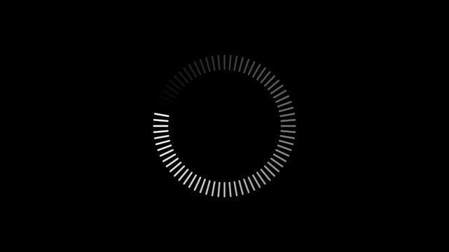 Progress, steps, phases indicator. Preloader, buffer shape. Circle, circular loading icon.