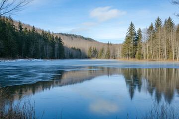 Obraz premium A Beautiful Winter Landscape of Tranquility