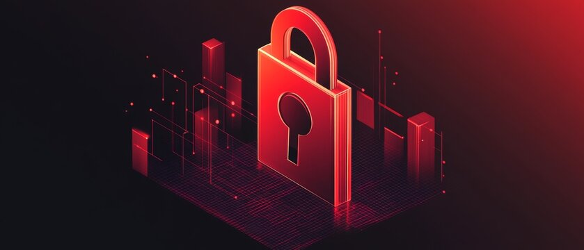 Innovative cybersecurity logo with a safe design, incorporating technology-inspired elements, glowing accents, and secure patterns symbolizing protection in the digital age