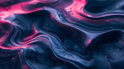 Obraz premium A blue and pink swirl of water with a lot of sparkles