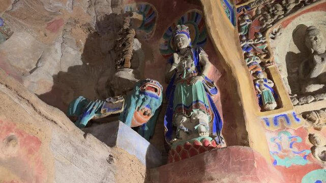 Buddhist Caves in Shanxi, China (Yungang Grottoes)