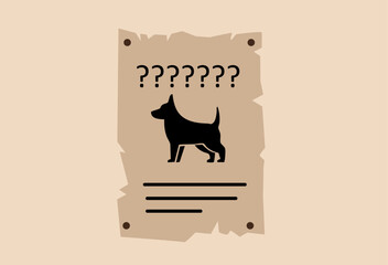 The missing anonymous dog poster illustration