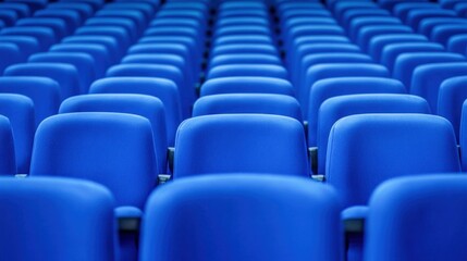 Blue Chairs in Auditorium