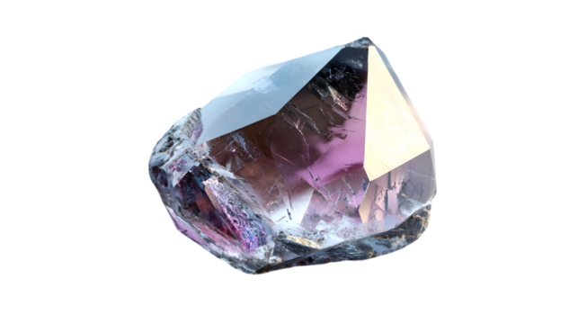 Crystal stone showcase isolated on white background stock photo clean environment close-up view natural beauty concept