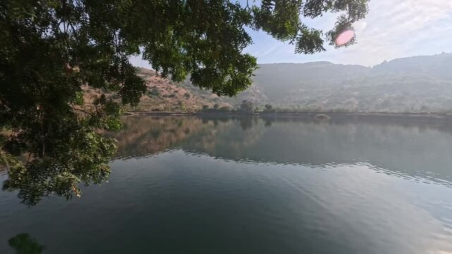 8 December 2024, Pune, Maharashtra, India, historical Mastani Lake, also known as Mastani Talab, is situated near Wadki village, It was built around 1720 during the reign of Bajirao Peshwa.