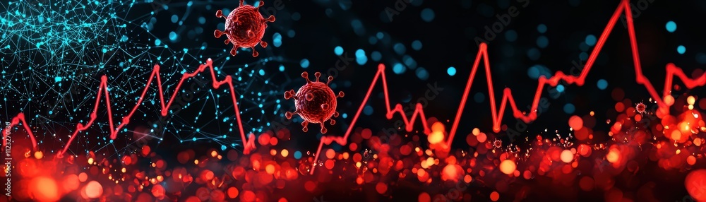 Poster ai-driven mobile dashboard visualizing health trends data analysis digital environment futuristic in