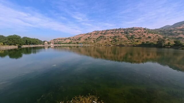 8 December 2024, Pune, Maharashtra, India, historical Mastani Lake, also known as Mastani Talab, is situated near Wadki village, It was built around 1720 during the reign of Bajirao Peshwa.