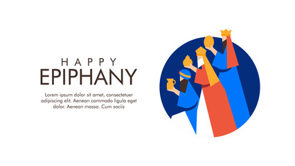 vector happy epiphany background template