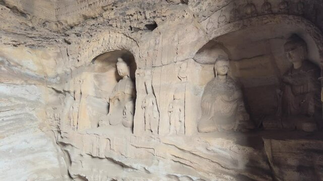 Buddhist Caves in Shanxi, China (Yungang Grottoes)