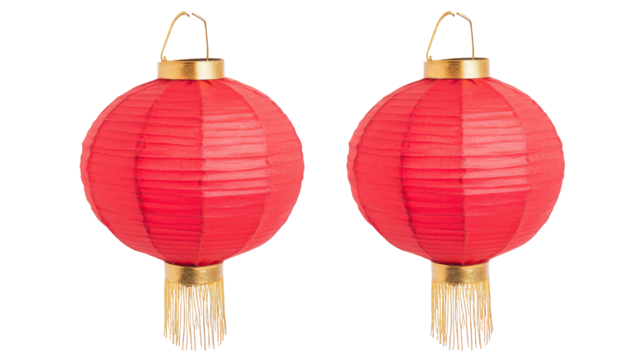 Festive red lanterns a close-up of cultural celebration and decorative art
