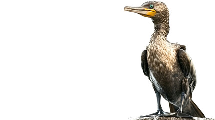Obraz premium Cormorant Fishing at Sunset Coastal Shores Wildlife Photography Aquatic Habitat Side View Nature and Behavior