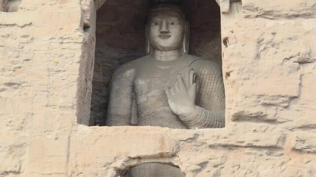 Buddhist Caves in Shanxi, China (Yungang Grottoes)
