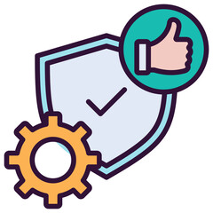 Obraz premium Reliability Outline Color Icon