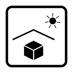 Package Protection Symbol Avoid Direct Sunlight Icon Isolated Vector symbol