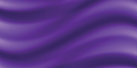 Fototapeta premium Light purple wave abstract background. Gradient. The surface texture of the fabric is firm. Dark colored background with space for design. Plum eggplant