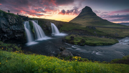 waterfall at sunset © Sieku Photo