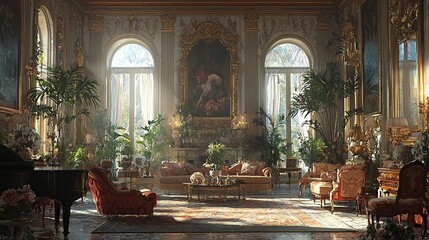 Obraz premium florentine renaissance living room