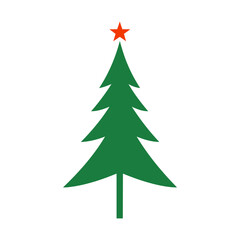 Fototapeta premium Christmas tree on white background vector illustration design