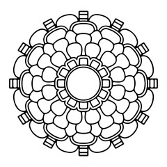 Mandala for Coloring Book Page. Oriental Mandala vector. Mandala line art vector illustration. Vector abstract mandala pattern design.