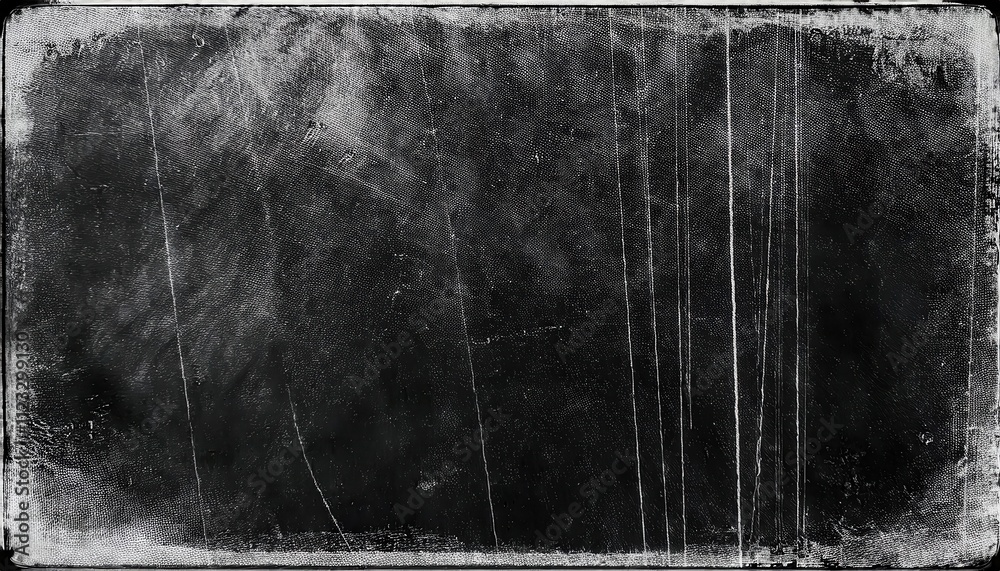 Poster textured black and white grunge background with vintage scratches, distressed patterns, and subtle n