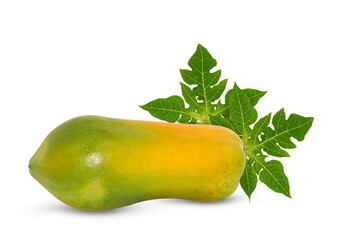 papaya isolated on white background