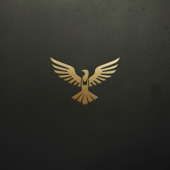 Obraz premium Golden Eagle Logo on Dark Background Luxury Brand Emblem Design
