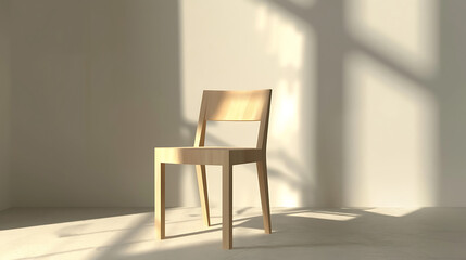 A classic wooden armchair sits by a window in a luxurious, empty living room