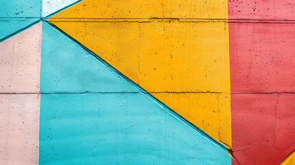 Grunge textured colorful painted wood wall with vintage flag and symbol pattern design