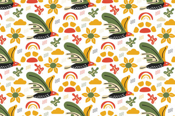 Eagle in Sky Pattern Design