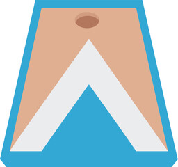 Cornhole Game Board Set Vector Illustration