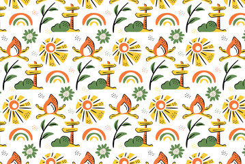 Summer Camping Pattern