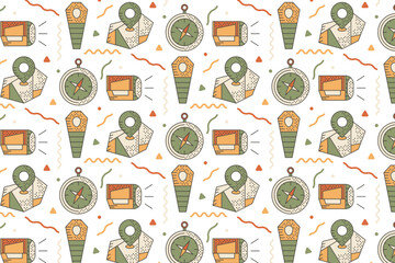 Camping Night Pattern Design