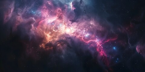 A colorful galaxy with a lot of stars and a few clouds