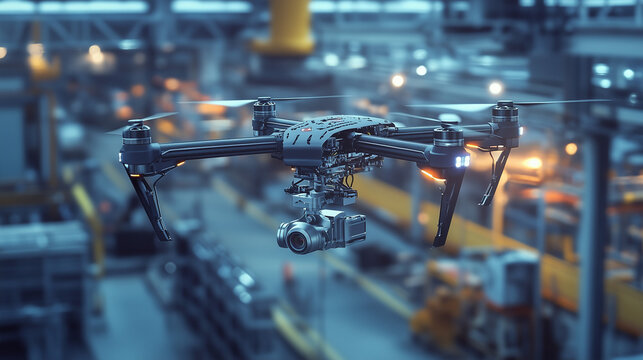 Autonomiczne drony robotyczne wspierające przemysł w precyzyjnych operacjach z powietrza.