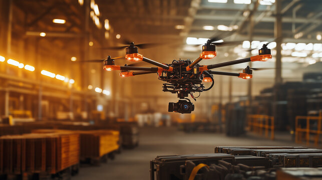 Autonomiczne drony robotyczne wspierające przemysł w precyzyjnych operacjach z powietrza.