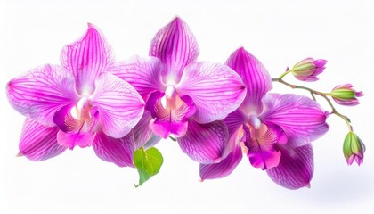 Obraz premium Orchid on white background isolated. Beautiful flower.