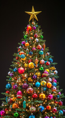 Obraz premium SNSで使える縦長のクリスマスツリー