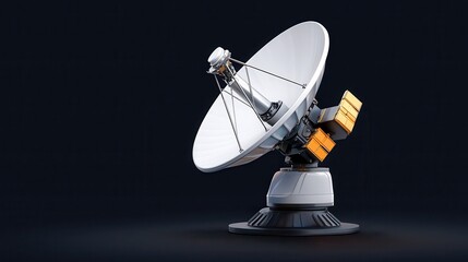High-Resolution Satellite Dish for Space Communication and Data Transmission Technology