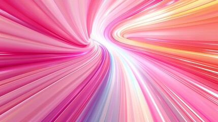 Obraz premium Candy Color Sunburst Background with Abstract Pink Cream Sunbeams Design
