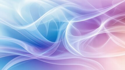 Fototapeta premium Swirling light patterns in blue and purple with sparkling accents on a gradient background, evoking motion and tranquility.